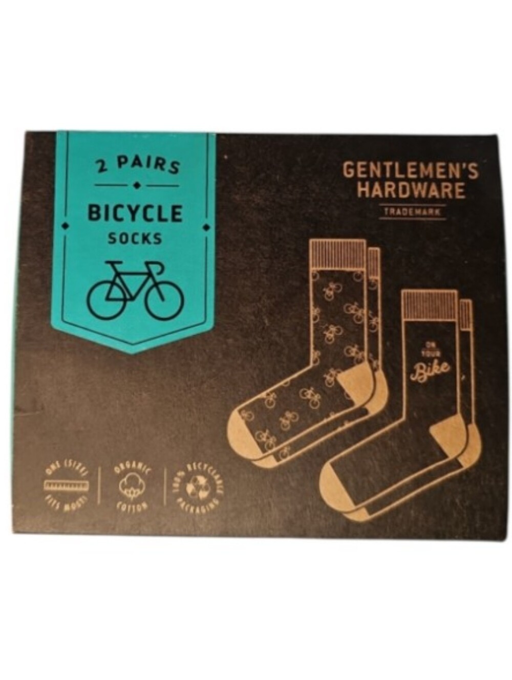 Gentlemen's Hardware Cycling Socks Mens 2 Pair Bicycle Gift Set New in Box